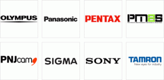 Logos Olympus, Panasonic, Pentax, PMAS, PNJ cam, SYGMA, SONY, Tamron